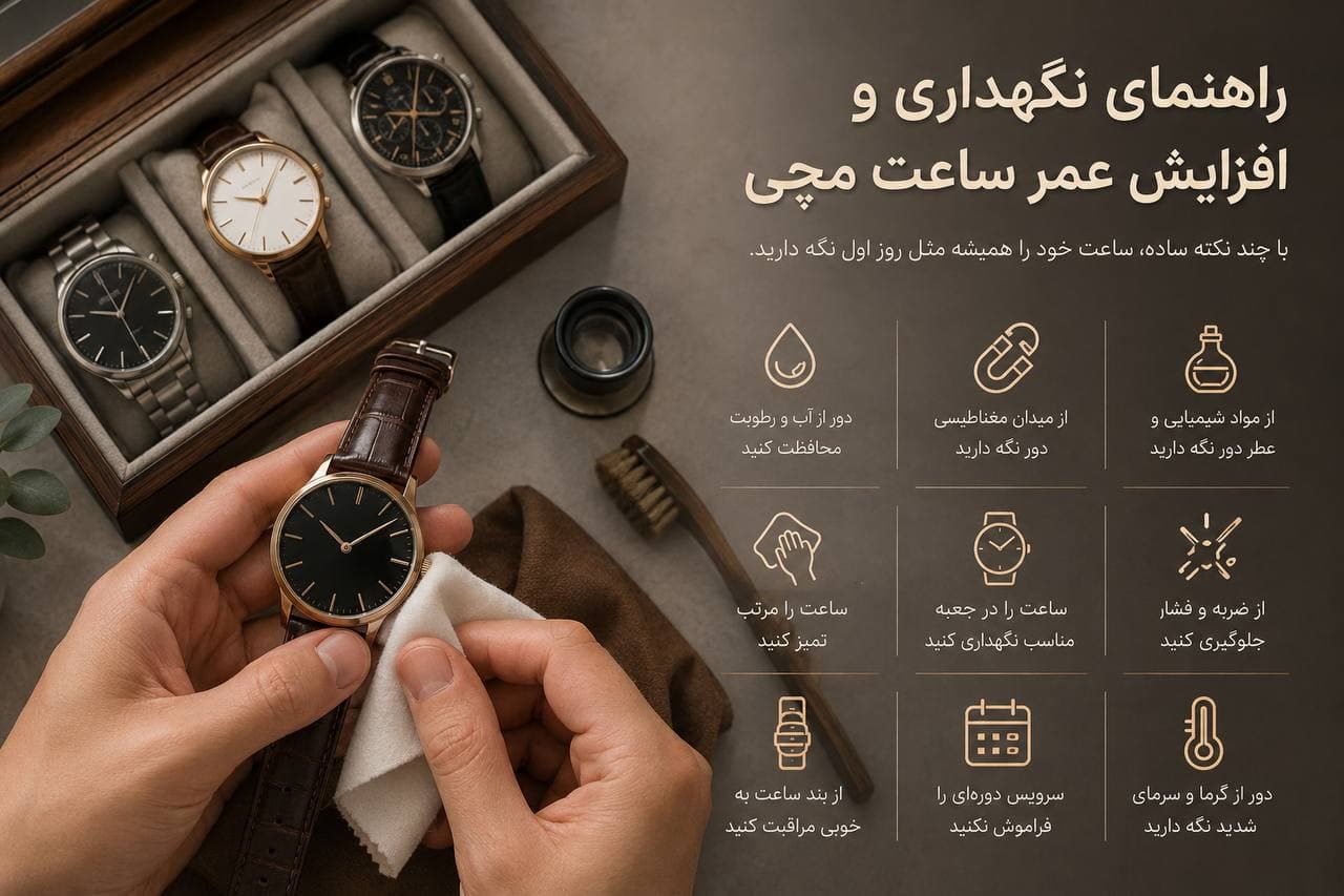راهنمای نگهداری و افزایش عمر ساعت مچی ؛ نکاتی که باید بدانید..