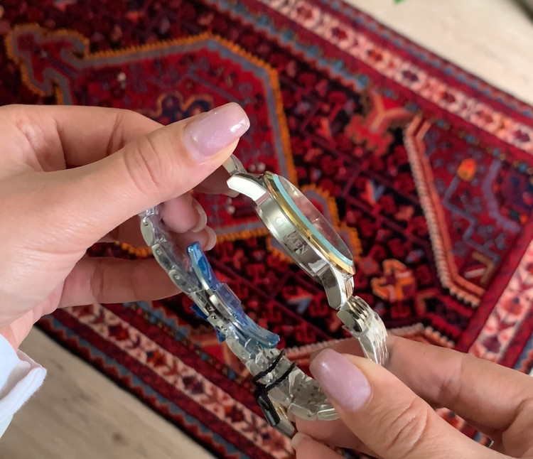 ساعت مچی زنانه و مردانه ست دو رنگ استیل صفحه سبز|مارک سیتیزن